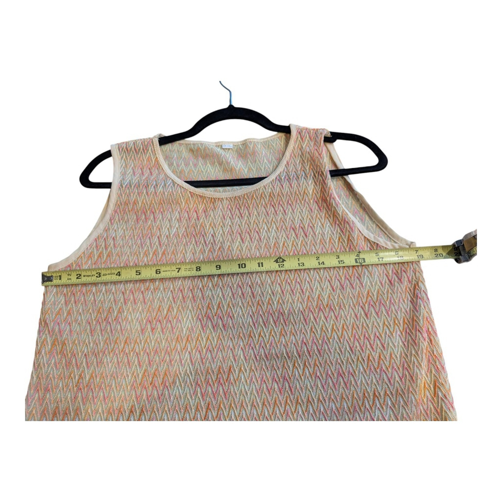VTG Cordia Collection Pastel Chevron Twin Set 2 Pieces Small/Medium - Picture 4 of 13